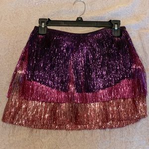 Tri color sparkly skirt